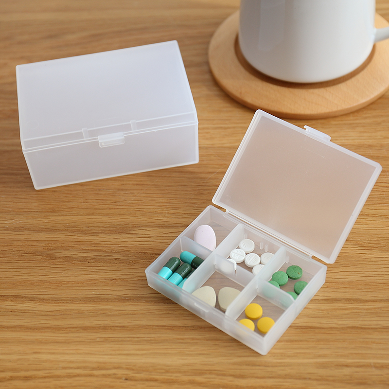 懒角落一周六格无格随身分药盒迷你塑料收纳盒 便携分装盒 65864
